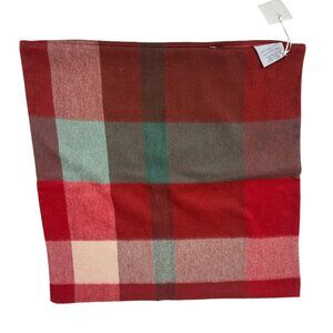 Williams Sonoma Home Wool Red Checkered Colorblock Throw Pillow Cover